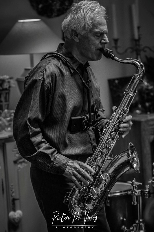 Leo Teughels speelt sax bij Goovaerts-Smekens op Jazzathome 2018