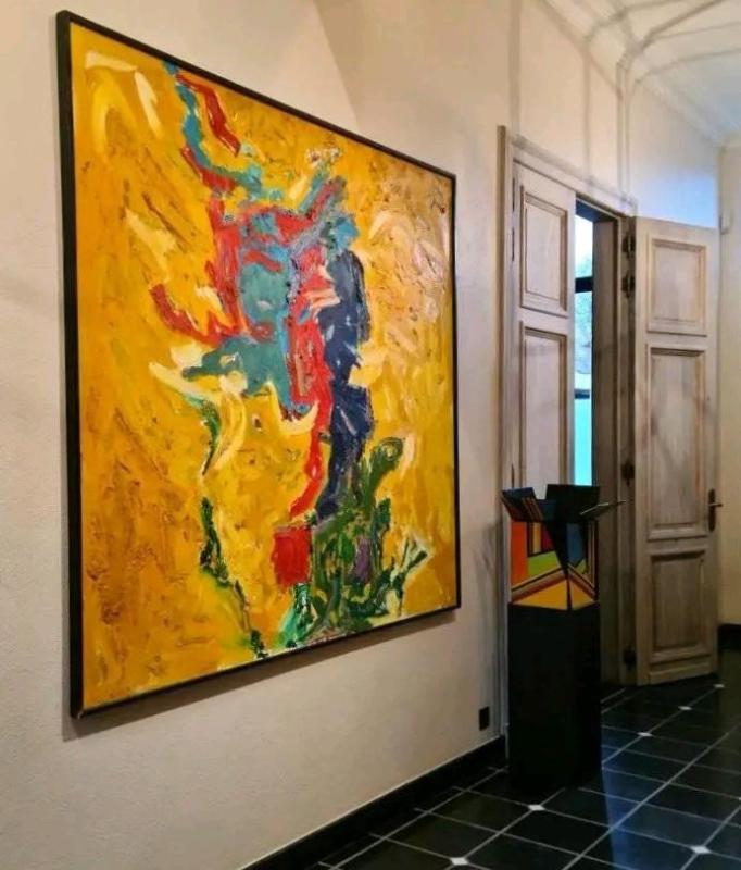 olie op canvas Willy jazzpainting in Galerie M